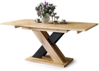 designimpex Esstisch Design Karo Tisch ausziehbar 140 - 180 cm Esszimmer