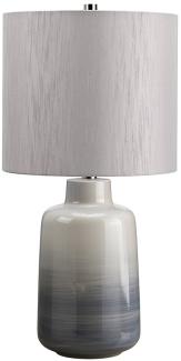 Tischleuchte, Porzellan, Blau Grau, H 61 cm