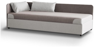 Beautysofa Schlafsofa Nelson, mit Einbringung in die Wohnung, 90 x 200 cm Einzelsofa aus Struktur-Bezug, mit Relaxfunktion, mit Bettkasten, links oder rechts