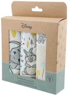 enesco Spucktuch Disney Spucktuch Mulltücher 3erSet saugfähiger Musselin Bio-Baumwolle