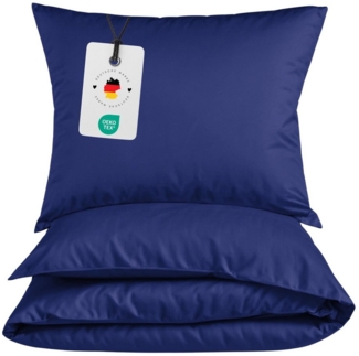 Carpe Sonno Bettwäsche Mikrofaser Bettwäsche 135x200 155x220 200x200 Einfarbig Atmungsaktiv, Mikrofaser, 2 teilig, Uni Bettbezug 155x220 Blau - Super soft & Oeko-Tex Zertifiziert