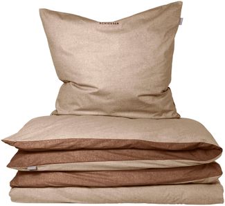 Schiesser Bettwäscheset Doubleface - Feinbiber - 2-teilig - 135 x 200 cm - Sand