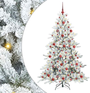vidaXL Künstlicher klappbarer Weihnachtsbaum 180 cm PVC und Stahl 3397718