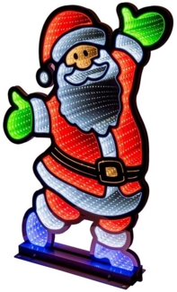 Star-Max LED Fensterbild 36022 LED-Weihnachtsmann mit Infinity Effekt 444 SMD LED 41 x 7 x 59,5 cm