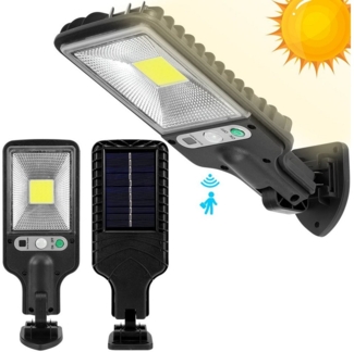 Rosnek LED Außen-Wandleuchte Solar, 3 Modi, Bewegungssensor, für den Außenbereich Terrasse, IP65 wasserdicht