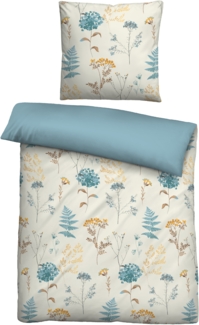 biberna 0616186 Mako-Satin Bettwäsche GRAESTER, perlmutt, 1x 135x200 cm + 1x 80x80 cm