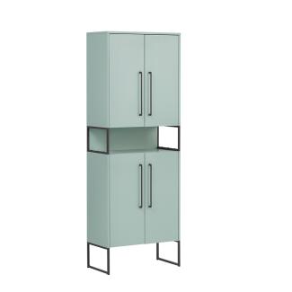 SCHILDMEYER Hochschrank Badschrank Highboard Limone mint 65,2 x 183,4 x 33,1 cm