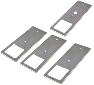 kalb LED Unterbauleuchte LED Unterbauleuchten Edelstahl gebürstet 5W - mit Touch-Dimmfunktion, 4er Set warmweiß, warmweiß