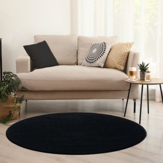 Vimoda Teppich Teppich Rund Wohnzimmer Kurzflor, Rund, Höhe: 8 mm, Teppich Rund Einfarbig