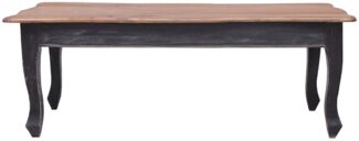 Couchtisch, Sofatisch Schwarz 120 x 60 x 45 cm Massivholz Mahagoni