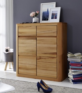 Schuhschrank 100x111cm 'Bayreuth' Kernbuche massiv