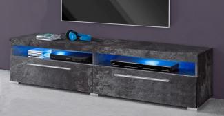 Lowboard Ilawa TV-Unterschrank 140x39,5x35cm schiefer
