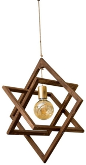 Opviq Kronleuchter 50% SOLID WOOD / 50% JUTE, 36 x 36 cm E1107