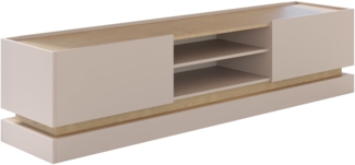 TV-Lowboard Zarpant 200 2K (Farbe: Sandbeige / Eiche Cremona)