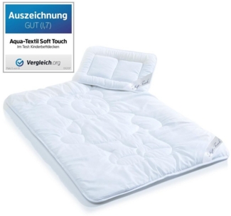 aqua-textil Bettdecke, Kopfkissen + Topper Soft Touch Mikrofaser Kids Kinder Steppdecke Set 100x135cm + 40x60cm