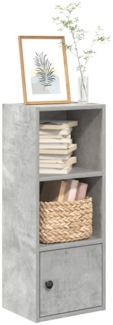 vidaXL Bücherregal Betongrau 31x24x77 cm Holzwerkstoff