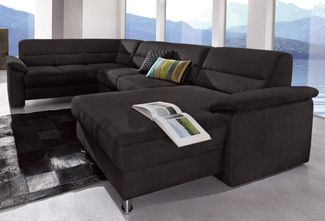 sit&more Wohnlandschaft Ascara U-Form, inklusive Boxspring/Federkern-Polsterung, wahlweise mit Bettfunktion