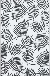 vidaXL Outdoor-Teppich ARAKIL Weiß und Schwarz 160x230 cm PP 310426