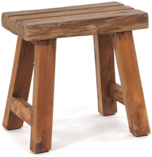 DESIGN DELIGHTS Hocker SITZHOCKER "RUSTIC", 41 x 42 x 24 cm (HxBxT), Holz massiv, Holzhocker, F