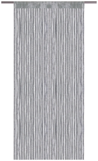 Arsvita Fadenvorhang Metallik-Optik mit Stangendurchzug, Türvorhang 140x250 cm (Anthrazit)