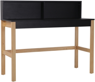 Schreibtisch aus MDF und Pinie 120 x 101 x 45 cm Schwarz