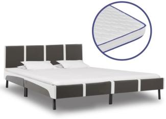 vidaXL Bett mit Memory-Schaum-Matratze Kunstleder 180x200cm 277524