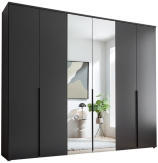 Kleiderschrank Konstanz / Kevo, Holzwerkstoff, Anthrazit, 270 x 225 x 52 cm