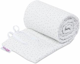 babybay Nestchen Organic Cotton passend für Modell Boxspring XXL, weiß Glitzersterne silber