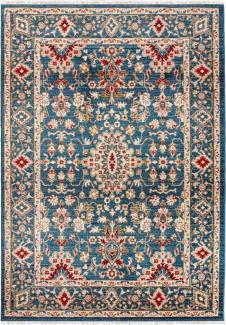 Mazovia Orientteppich Oriente Teppich - Traditioneller Teppich Orient Blau, 120 x 170 cm, Geeignet für Fußbodenheizung, Pflegeleicht, Wohnzimmerteppich