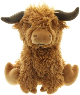 Dekoleidenschaft Bodentürstopper "Stier" Stoff braun 23 cm hoch, flauschig, Türstopper Boden, Türpuffer, Feststeller, Türfeststeller, Türsack, Fensterpuffer, Fensterstopper