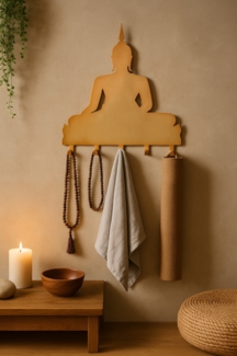 goldfarbene Hakenleiste "Buddha"