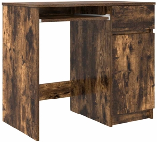 vidaXL Schreibtisch Räuchereiche 86x49x76 cm Holzwerkstoff 861827