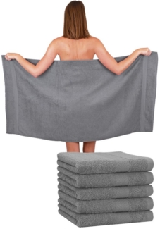 Betz Handtücher 6 Stück Duschtücher Duschtuch Set Größe 70x140 cm Premium, Baumwolle (Set, 6-St), Farbe anthrazit