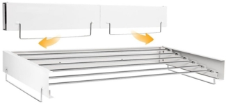 PRIISF Wandwäschetrockner Wäscheständer zur Wandmontage, mit 6 Stangen, 6 m Trockenlänge Edelsta, 100 cm Klappbarer Wandträger Wäschetrockner platzsparend ausziehbar