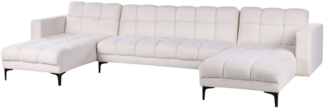 U-förmiges Sofa ALNES Weiß Bouclé Symmetrisch