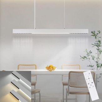Nettlife LED Pendelleuchte Esstisch Dimmbar mit Fernbedienung Hängelampe 107CM 32W, Höhenverstellbar, LED fest integriert, 3000-6500, für Schlafzimmer Wohnzimmer Esszimmer