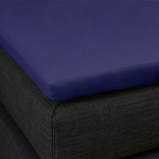 Formesse Split-Topper Spannbetttuch La Piccola Duo 2|200x200 cm| marine