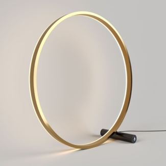 s.luce LED Ring Tischleuchte Direkt oder Indirekt Schwarz, Gold Ø 60cm