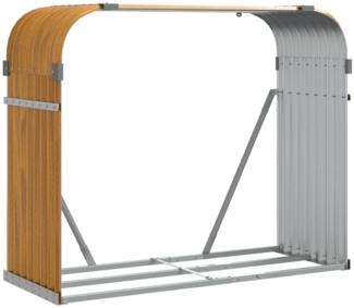 vidaXL Kaminholzunterstand Holzoptik 120x45x100 cm Verzinkter Stahl 364583