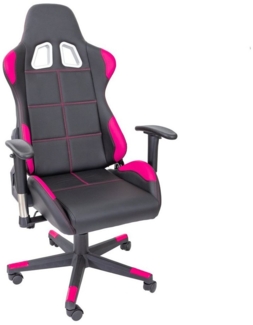 TPFLiving Bürostuhl Fire mit Lendenkissen XL Racing Stuhl Gaming-Stuhl (aus hochwertigem Kunstleder), Drehstuhl Zockerstuhl, Belastbarkeit bis 150 kg - Pink