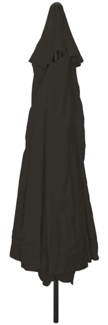vidaXL Gartenparasol Schwarz 395 x 395 x 245 cm Polyester, Stahl 42003642