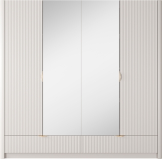 Kleiderschrank Literpo (Farbe: Beige)