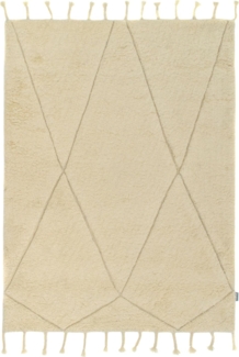 Morgenland Wollteppich - Berber Whispers - rechteckig - 170x120 - Creme