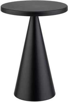 APS 17111 Tischleuchte CONE, Akku-Leuchte, inkl. Ladestation, USB-Ladekabel und Fernbedienung, Höhe 18 cm, schwarz