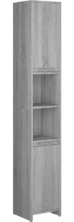 vidaXL Badezimmerschrank Grau Sonoma 30x30x183,5 cm Holzwerkstoff 815109