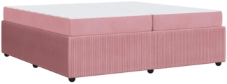 vidaXL Bettgestell mit Matratze mit Matratze Rosa 200 x 200 cm Samt 3398443