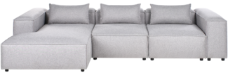 Modul Ecksofa 4-Sitzer BRANDE Grau rechtsseitig