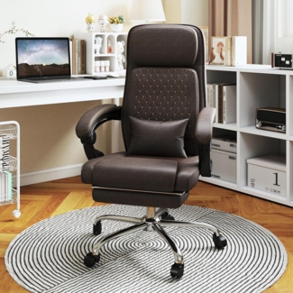 Ergonomischer Bürostuhl mit Fußpedalen, hoher Computer Schreibtisch