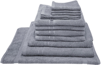 Dyckhoff Handtuch Set Kristall, Frottier (Set, 12-St), Umfangreiches Badezimmer Komplett-Set inklusive Badvorleger