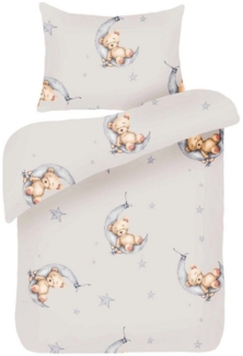 Bestgoodies Kinderbettdecke + Kopfkissen Kinder Betten-Set inkl. Bettwäsche, Füllung: 100% Polyester, Klimafaser, Bettbezug aus 100% Baumwolle - Steppbett